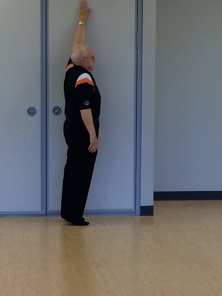 Robert 76, Arm Up the Wall pose