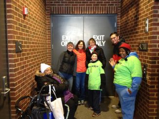 Jenn, Mani (my sister), Carol (my wife), James, Devin and two friendly ladies who volunteer every year